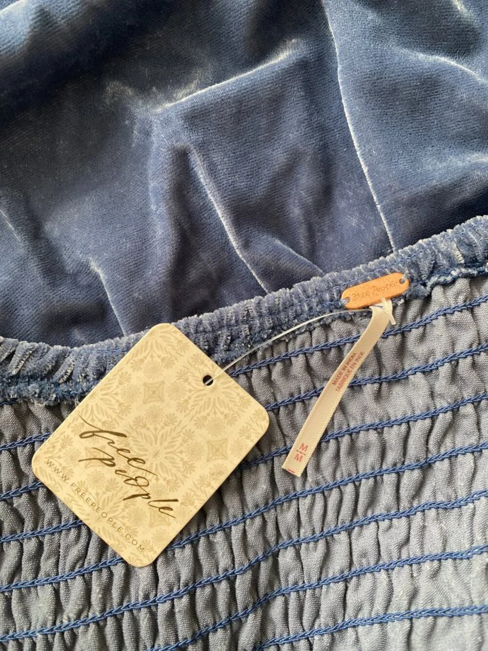 Free People NWT | Farrier Velvet Mini Dress in Harbor
